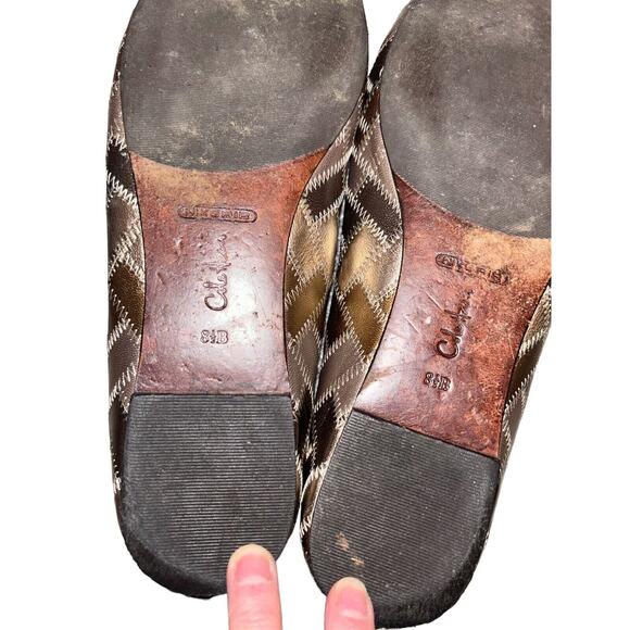Cole Haan Brown Leather Patchwork Slip On Flats Women's Size 8.5B - Picture 6 of 10